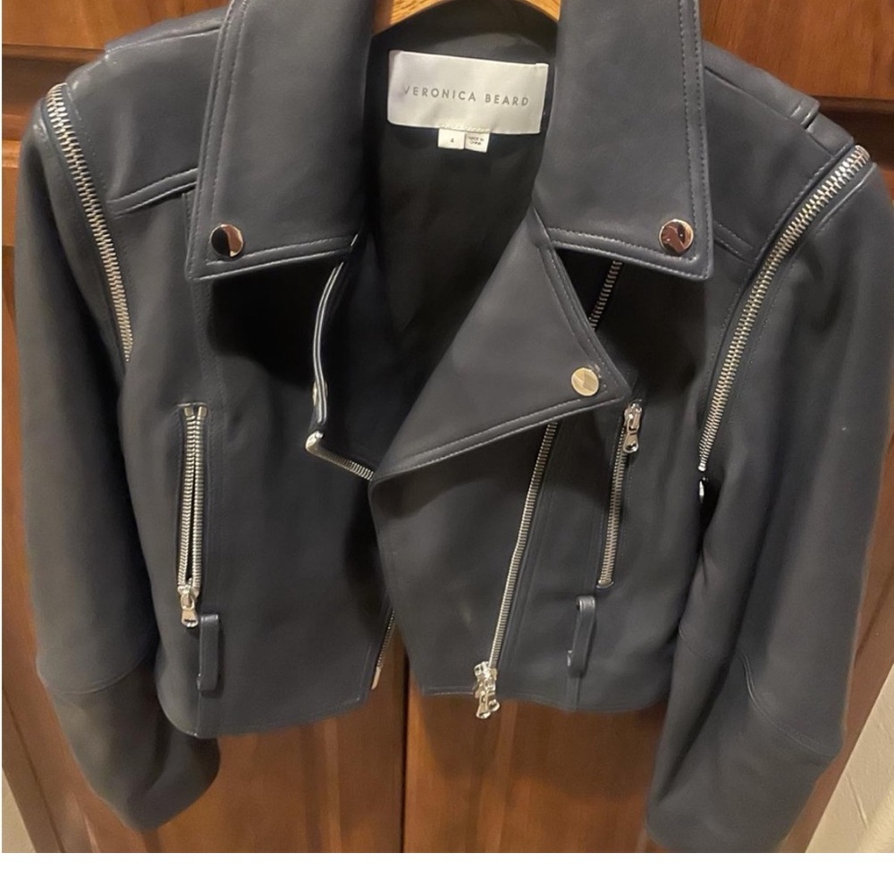 Veronica Beard Black Leather Jacket